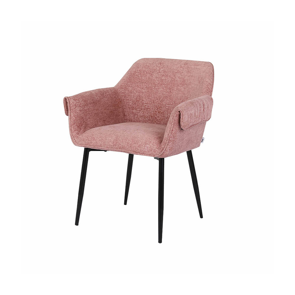Esszimmerstuhl chenille CHENO - 6er Set Rosa – Bild 6