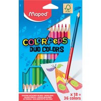 Maped Dreikant-Buntstift COLOR, PEPS DUO, 18er Kartonetui