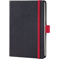 sigel Taschenkalender Conceptum 2027, ca. DIN A6,schwarz/rot