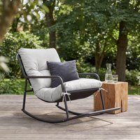 Outdoor Schaukelstuhl ALEVIO Schwarz – Bild 2