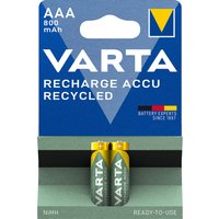 VARTA NiMH Akku, RECHARGE ACCU Recycled, Micro AAA, 800 mAh