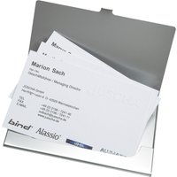 Alassio Visitenkartenetui, aus Aluminium, matt silber – Bild 2