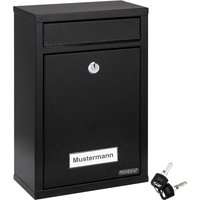 monzana® Briefkasten Schwarz 32x22x9cm
