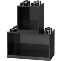 LEGO Bausteinregal-Set BRICK SHELF, 2-teilig, schwarz