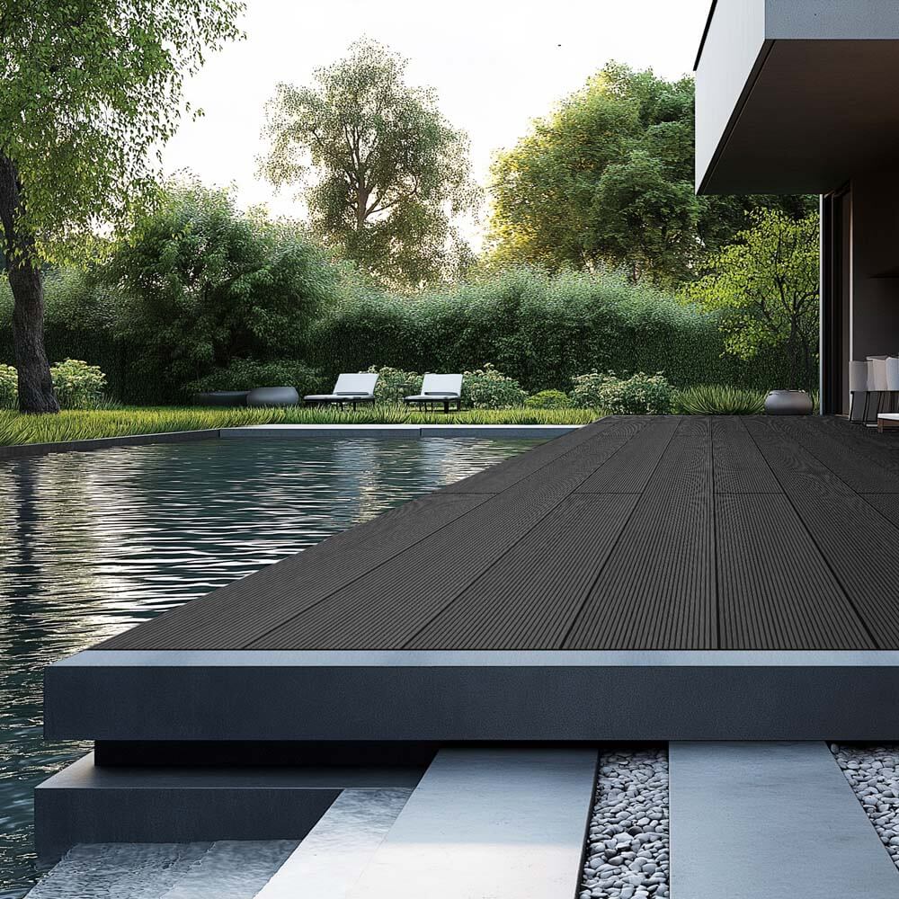 WPC Terrassendielen Komplettset (inkl. Unterkonstruktion) SAMANA - Anthrazit 50m – Bild 3