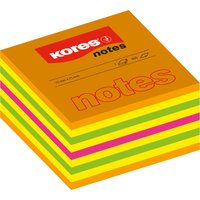 Kores Haftnotizen Würfel, 75 x 75 mm, neonfarben, 5-farbig