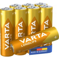 VARTA Alkaline Batterie, LONGLIFE, Mignon (AA)