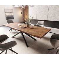 DELIFE Edge Esstisch Akazie Schwarz