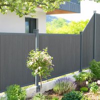 WPC Sichtschutzzaun CALLADO PREMIUM 2 x Element 3 x Pfosten - Höhe: 115 cm – Bild 2