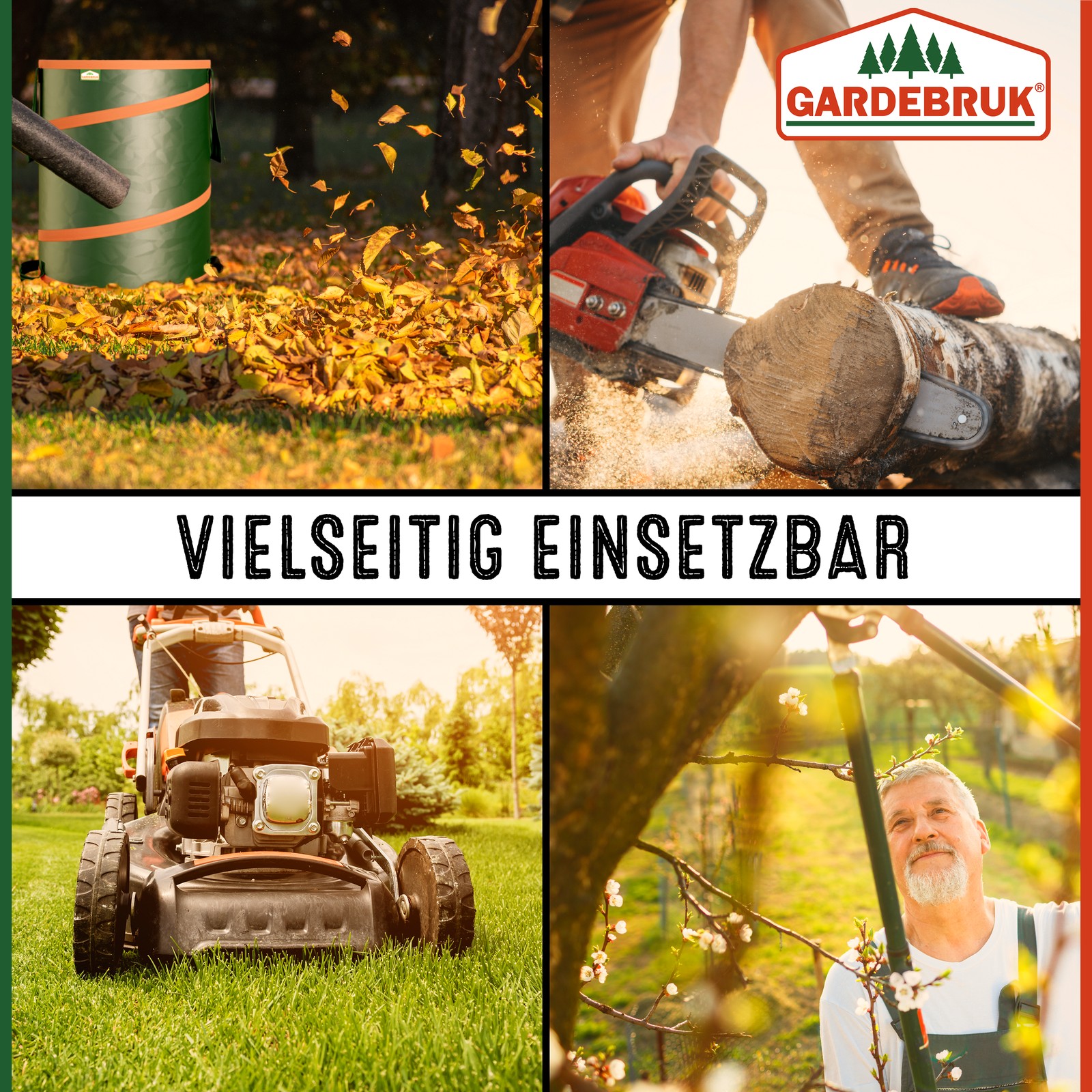 Gardebruk Popup Gartenabfallsack 3er-Set Grün je 165 Liter – Bild 3