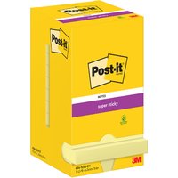 Post-it Haftnotizen super sticky notes, 76 x 76 mm, gelb – Bild 2