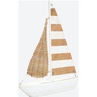 Deko-Segelboot aus Holz, Höhe ca. 39 cm