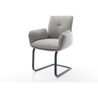 Freischwinger Nela-Flex Strukturstoff Soft Grau Freischwinger flach Schwarz