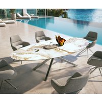 DELIFE Edge Oval Outdoortisch Keramik