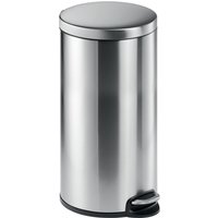 DURABLE Tret-Abfalleimer Edelstahl, rund, 30 Liter, silber