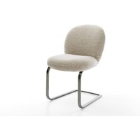 Freischwinger Nube-Flex Webstoff Soft Beige Freischwinger flach Graphit Taschenfederkern