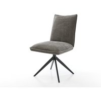 Drehstuhl Lelio-Flex Bouclé Soft Schlamm Kreuzgestell breit Schwarz 360 drehbar Wippfunktion Taschenfederkern