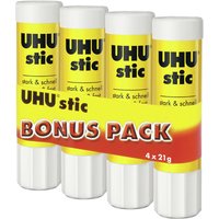 UHU Klebestift stic, lösemittelfrei, Bonuspack 4 x 21 g