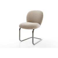 Freischwinger Nube-Flex Bouclé Schlamm Freischwinger flach Graphit Taschenfederkern