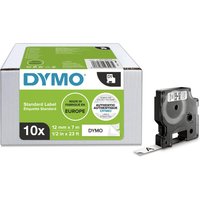 DYMO D1 Schriftbandkassette schwarz/weiß, 9 mm x 7 m, 10er