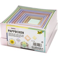folia Pappboxen PASTELL, eckig, 12 Stück sortiert – Bild 2