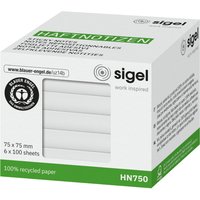 sigel Haftnotizen, 75 x 75 mm, blanko, weiß – Bild 2