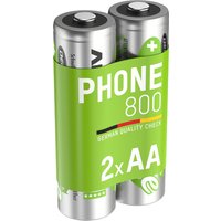 ANSMANN Dect NiMH Akku, Mignon AA, 800 mAh, 2er Blister