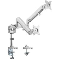 LogiLink Doppel-Monitorarm, Armlänge: 553 mm, silber