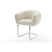 DELIFE Jada-Flex Freischwinger Creme-Weiß