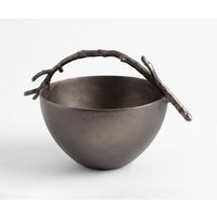 Schale Ramina B35 x T25 x H22 cm Aluminium Hämatit Gegossen