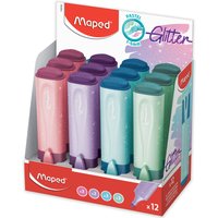 Maped Textmarker FLUO, PEPS Glitter PASTEL, 12er Display