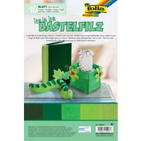 folia Bastelfilz TON-IN-TON MIX, 200 x 300 mm, grün – Bild 2