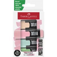 FABER-CASTELL Mini-Textmarker TXTLNR Pastell, 4er Kartonetui