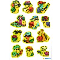 HERMA Sticker MAGIC Lustige Schnecken, Neon-Farben