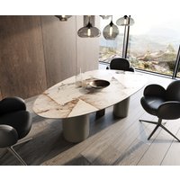 DELIFE Edge Oval Esstisch Keramik