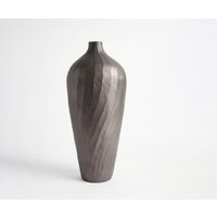 Vase Torvia B17 x T17 x H41 cm Aluminium Hämatit Handgemacht