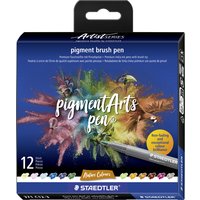 STAEDTLER Fasermaler pigment brush pen, Nature Colours
