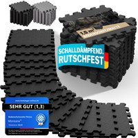 monzana Bodenschutz -Puzzlematten 18er-Set Schwarz 175x88x1cm