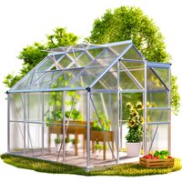 Gardebruk Alu Gewächshaus 250x190x195cm mit Fundament – Bild 2