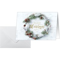 sigel Weihnachtskarte, Christmas wreath, DIN A6 quer