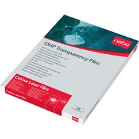 nobo Farb-Laserdrucker-Folie DIN A4, glasklar, PP, 120 my