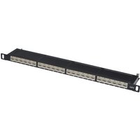 DIGITUS 19, Patch Panel Kat.6, Klasse E, 24 Port, schwarz