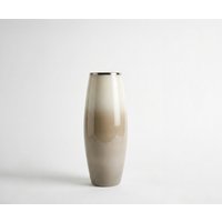 Vase Velino B24 x T24 x H60 cm Glas Vanilla Mokka Handgemacht