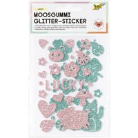 folia Moosgummi Glitter-Sticker, Lucky
