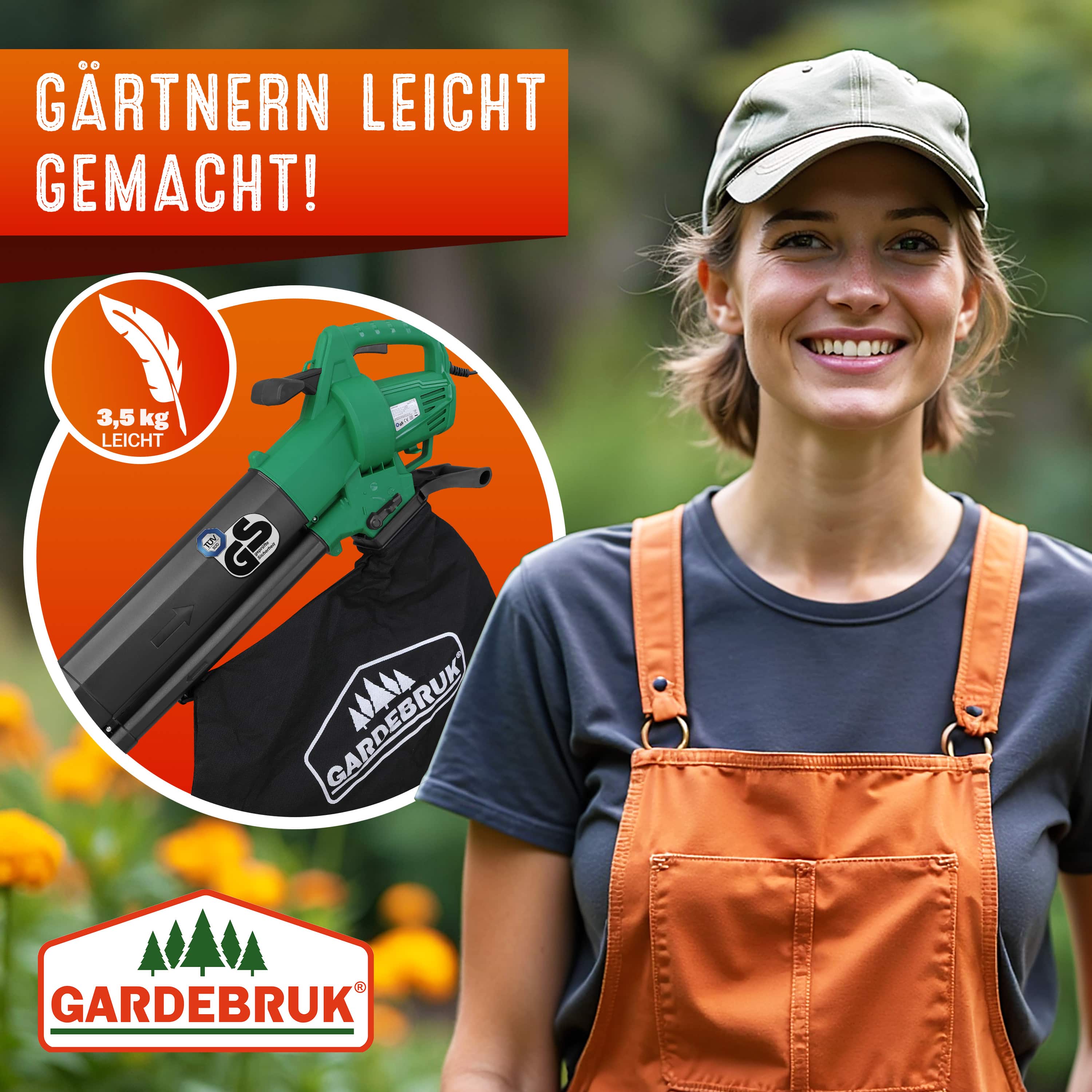 Gardebruk Elektrischer Laubsauger 3in1 TÜV Süd GS – Bild 3