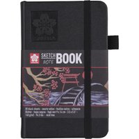 SAKURA Skizzenbuch/Notizbuch, 130 x 210 mm, schwarz – Bild 2