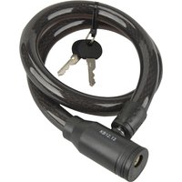 FISCHER Kabel-Fahrradschloss, Länge: 800 mm, schwarz