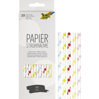 folia Papier-Trinkhalm, BOLD DOTS, Länge: 200 mm