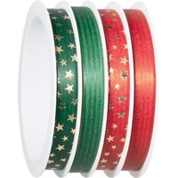 CACTUS Geschenkband-Multispule, 4-fach, rot / grün – Bild 2