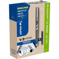 PILOT Tintenroller V5 HI-TECPOINT, schwarz, BONUSPACK – Bild 2